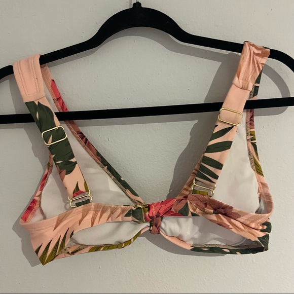 Kona Sol Floral Bikini Top Size Small - Picture 3 of 6